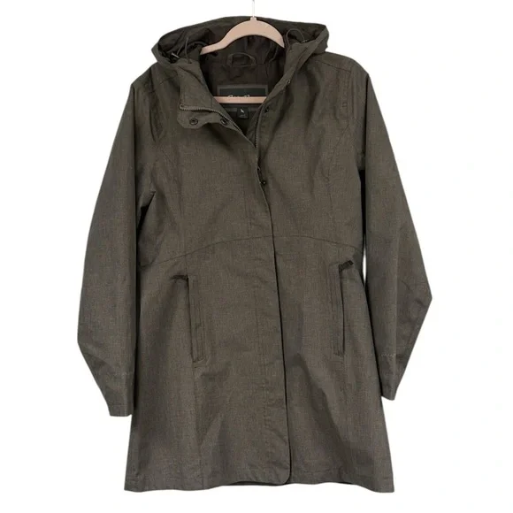 Eddie Bauer Weather Edge Rain Jacket Women's Hooded - Brown - Picture 1 of 11